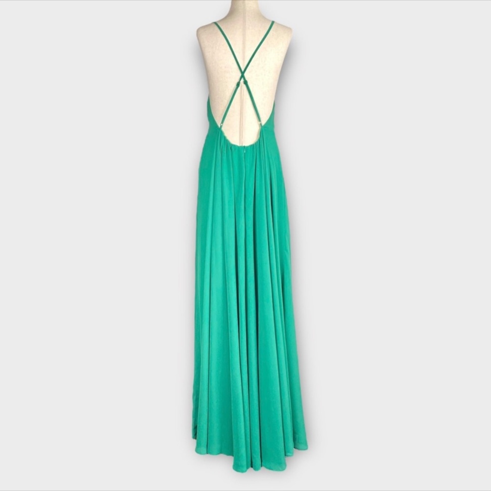 Lulu's Teal Green Strappy Open-Back Maxi Dress - Picture 4 of 9